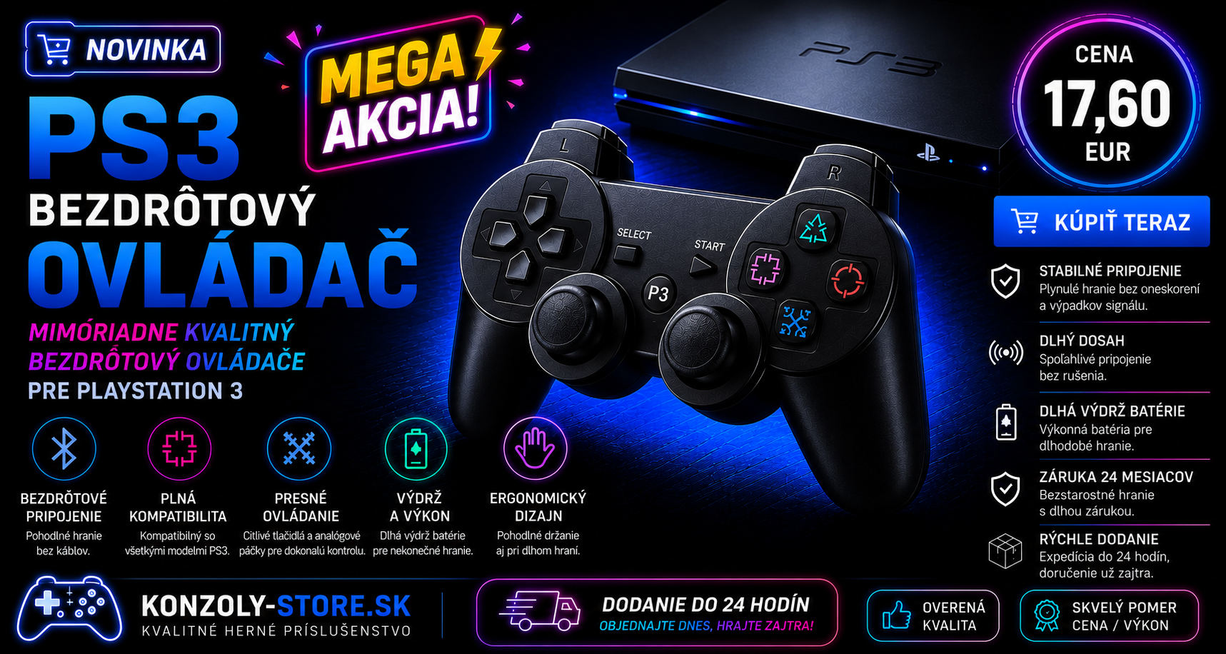 kvalitné ps3 gamepady
