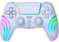PS4 bezdrôtový ovládač biely s RGB podsvietením PS4 bezdrôtový ovládač biely s RGB podsvietením