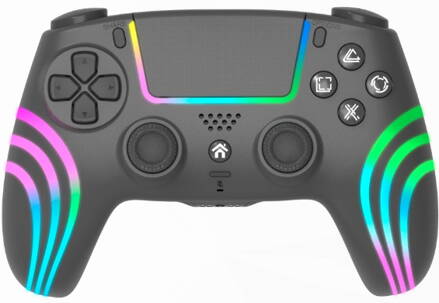 PS4 bezdrôtový ovládač čierny s RGB podsvietením